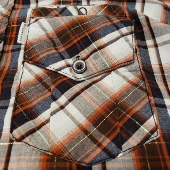 Five Four Shirt Size Small Men's Long Sleeve Button Down Shirt Plaid Checkered - Picture 4 of 7